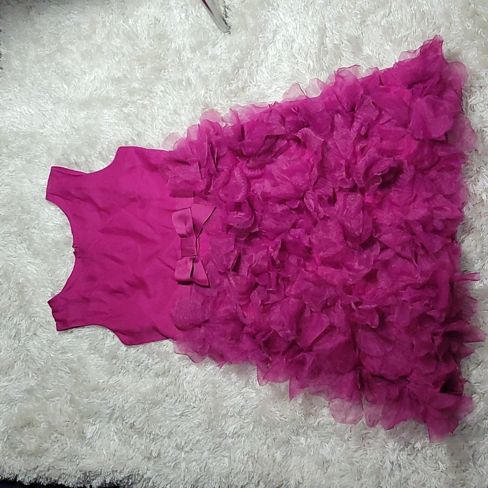 Large magenta girls dress